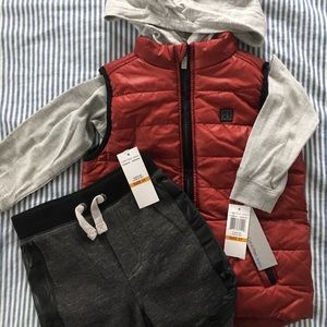 Calvin Klein kids 3T puffer vest set NWT